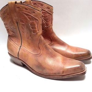 BEDStu Filly ii Tan Rustic Bootie